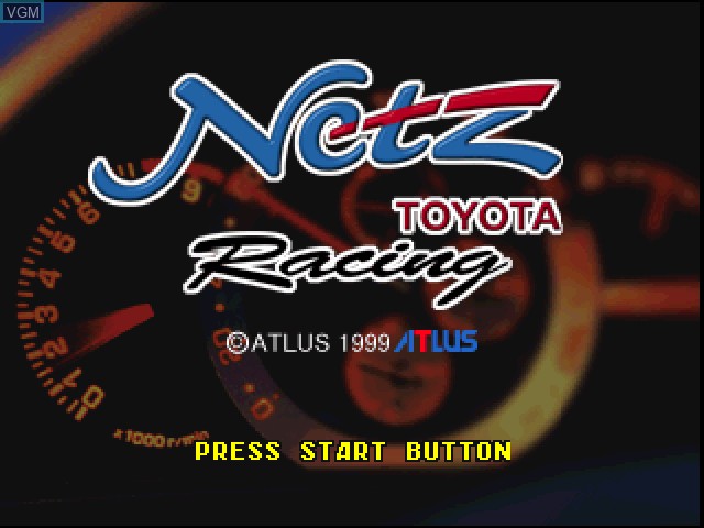 Title screen of the game Toyota Netz Racing on Sony Playstation