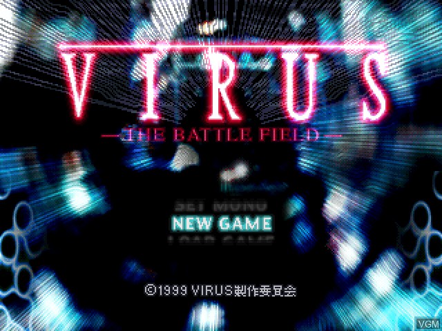 Title screen of the game Virus - The Battle Field on Sony Playstation