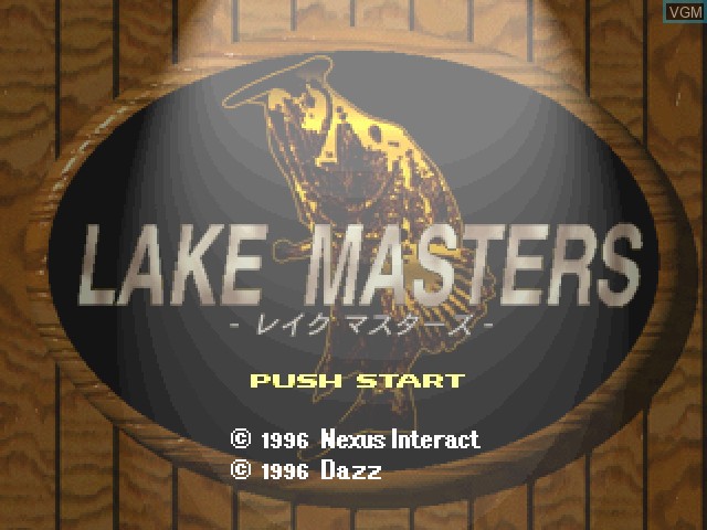 Title screen of the game Lake Masters on Sony Playstation
