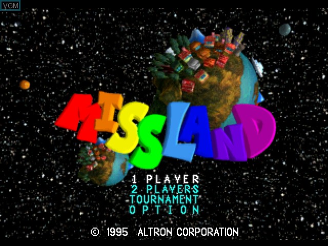 Title screen of the game Missland on Sony Playstation