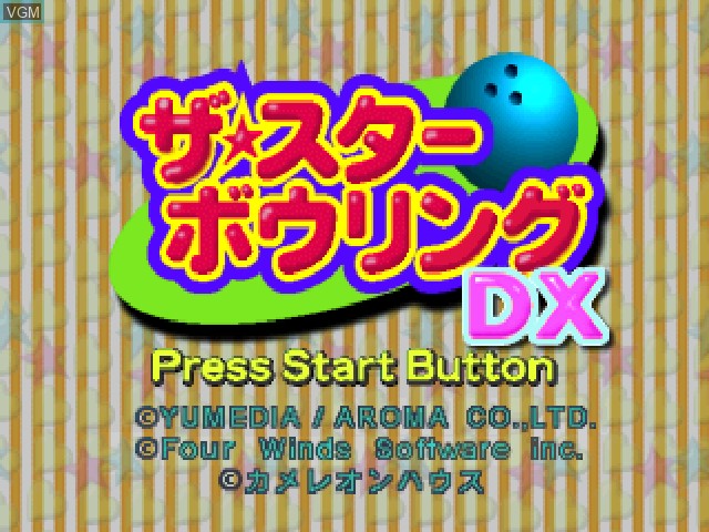 Title screen of the game Star Bowling DX, The on Sony Playstation