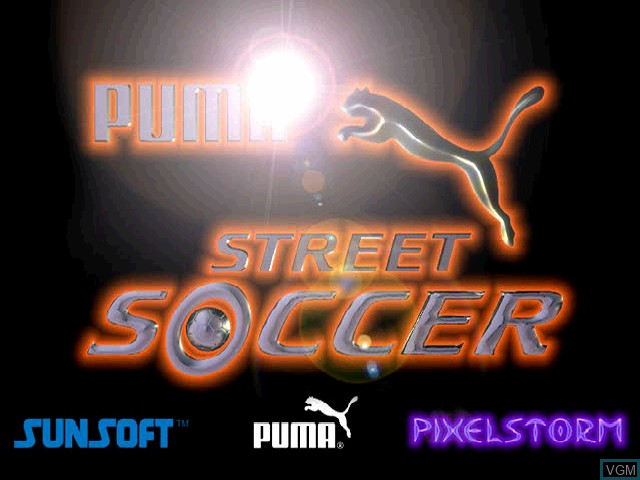 Title screen of the game Puma Street Soccer on Sony Playstation
