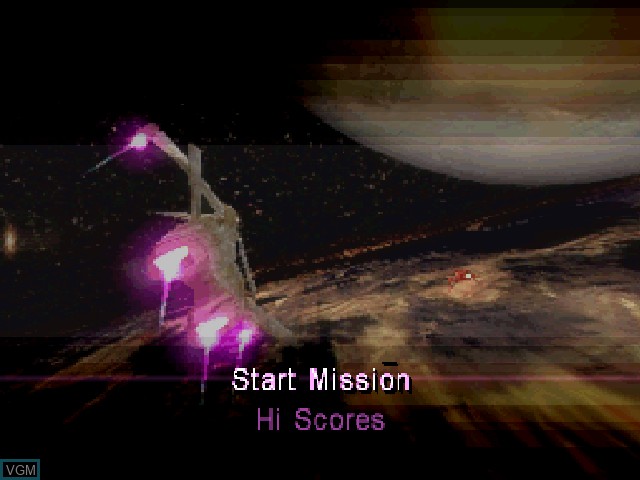 Title screen of the game Space Rider on Sony Playstation