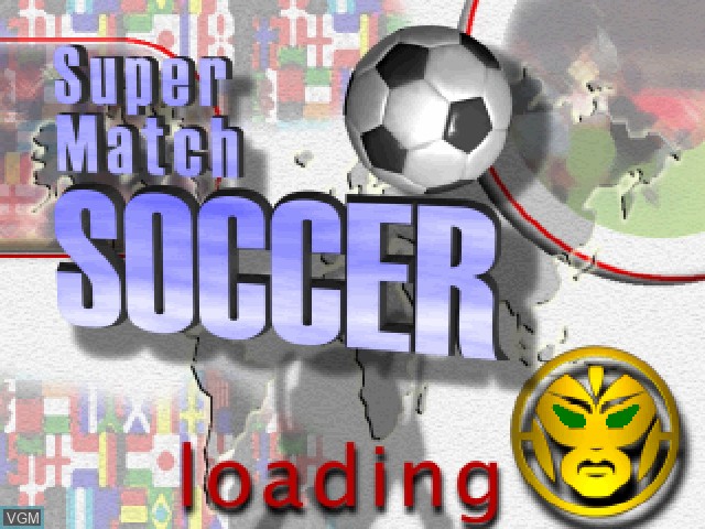 Title screen of the game Super Match Soccer on Sony Playstation