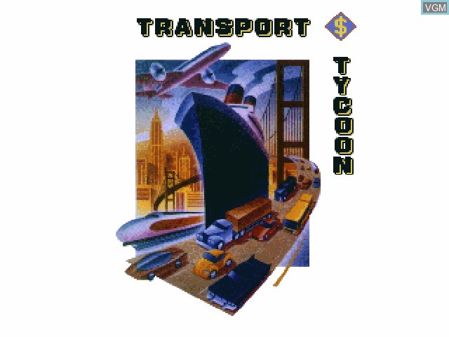 Title screen of the game Transport Tycoon on Sony Playstation