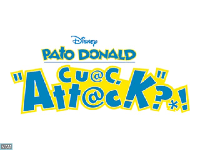 Title screen of the game Pato Donald - Cuac Attack on Sony Playstation