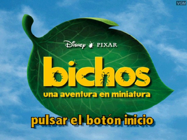 Title screen of the game Bichos Una Aventura en Miniatura on Sony Playstation