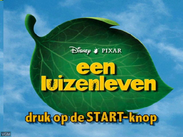 Title screen of the game Een Luizenleven on Sony Playstation