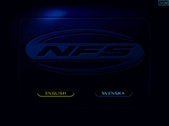 Title screen of the game Need for Speed - Road Challenge on Sony Playstation