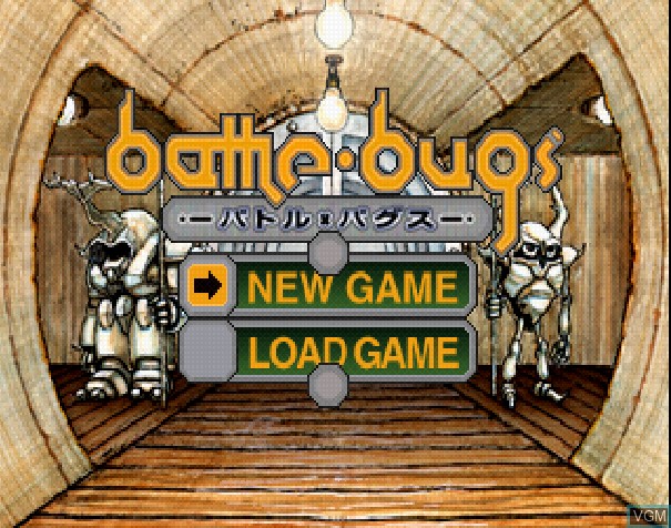 Title screen of the game Battle Bugs on Sony Playstation