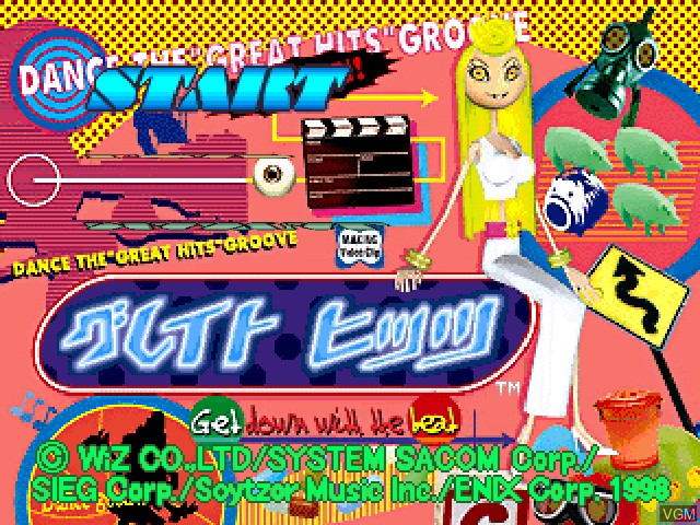 Title screen of the game Great Hits on Sony Playstation
