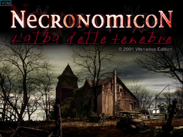 Title screen of the game Necronomicon - Ispirato Alle Opere Di on Sony Playstation