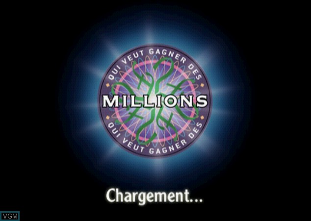 Title screen of the game Qui Veut Gagner des Millions on Sony Playstation