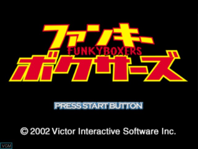 Title screen of the game Funky Boxers on Sony Playstation