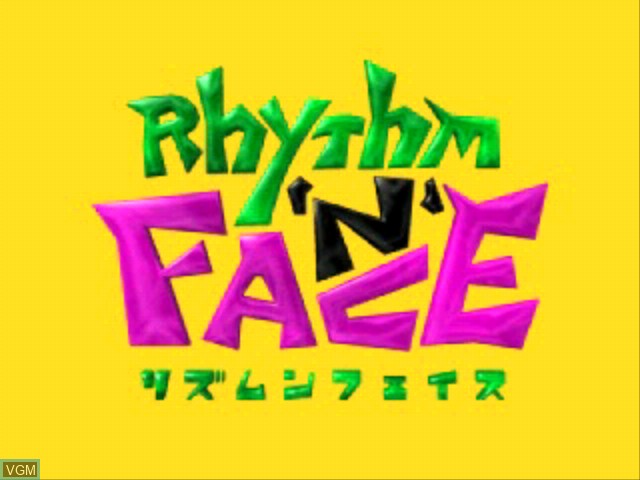 Title screen of the game Rhythm 'n' Face on Sony Playstation