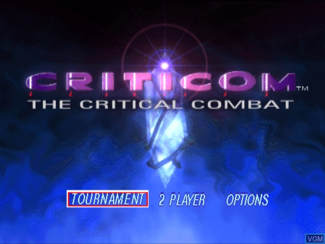 Title screen of the game Criticom - The Critical Combat on Sony Playstation