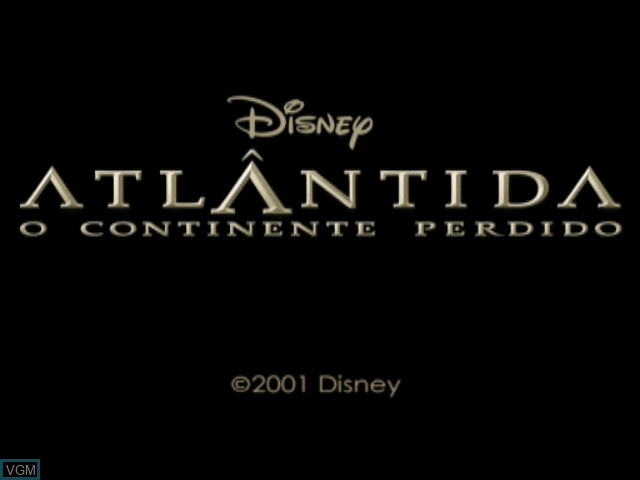 Title screen of the game Atlantida - O Continente Perdido on Sony Playstation