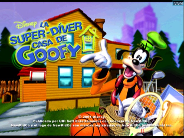 Title screen of the game Super-Diver Casa de Goofy, La on Sony Playstation