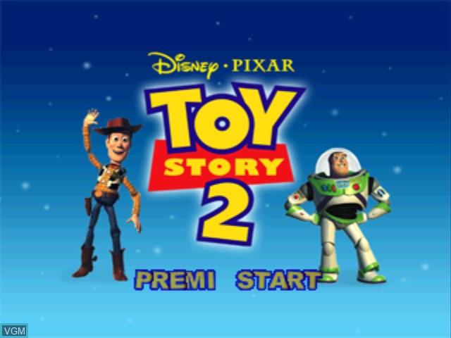 Title screen of the game Toy Story 2 - Woody e Buzz alla riscossa! on Sony Playstation