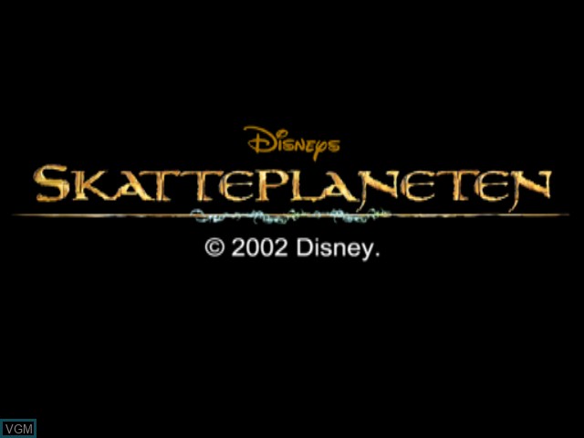 Title screen of the game Skatteplaneten on Sony Playstation