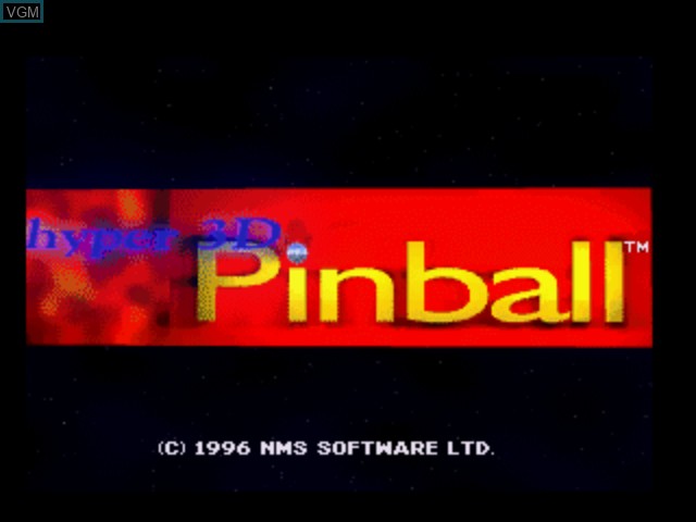 Title screen of the game Hyper 3D Pinball on Sony Playstation