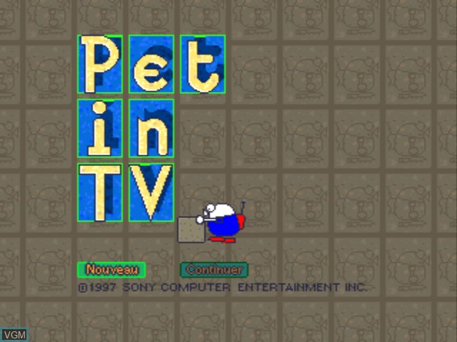 Title screen of the game Pet in TV - Ton Nouveau Meilleur Ami ! on Sony Playstation