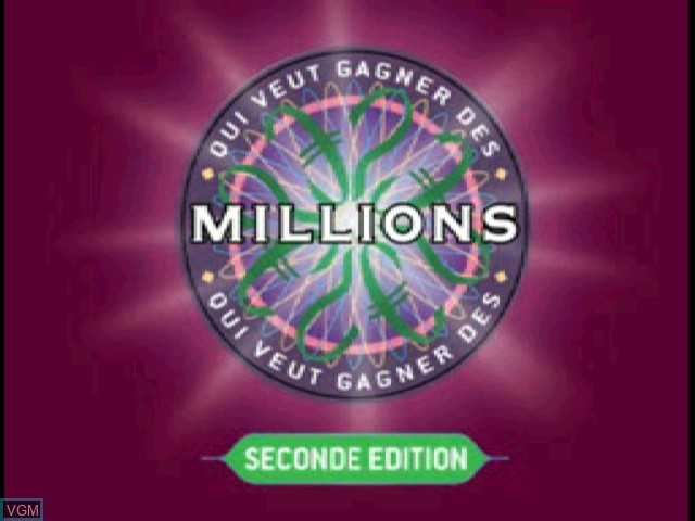 Title screen of the game Qui Veut Gagner des Millions - Seconde Édition on Sony Playstation