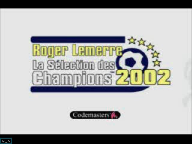 Title screen of the game Roger Lemerre - La Selection des Champions 2002 on Sony Playstation