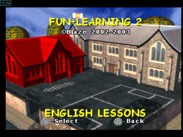 Title screen of the game Fun + Learning 2 on Sony Playstation