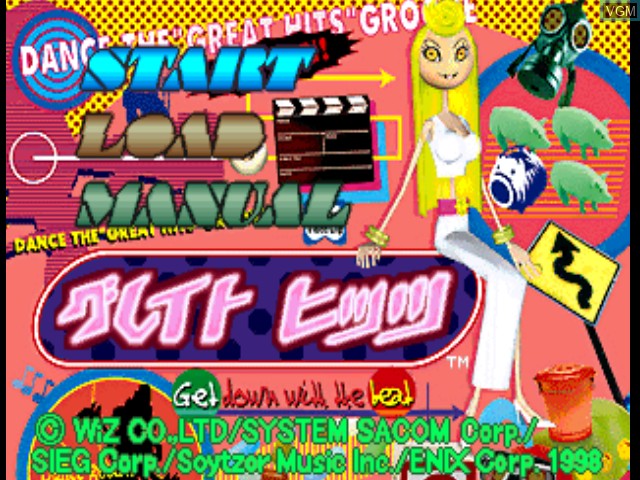 Title screen of the game Great Hits - Get Down with the Beat on Sony Playstation