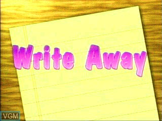 Title screen of the game Write Away 3 on Sony Playstation