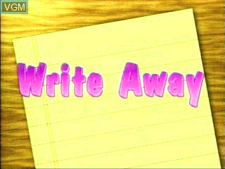 Title screen of the game Write Away 4 on Sony Playstation