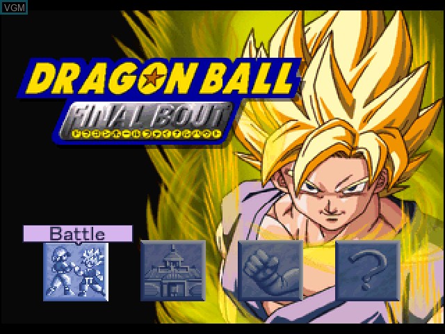 Menu screen of the game Dragon Ball Final Bout on Sony Playstation