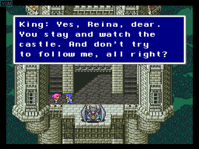 Menu screen of the game Final Fantasy V on Sony Playstation