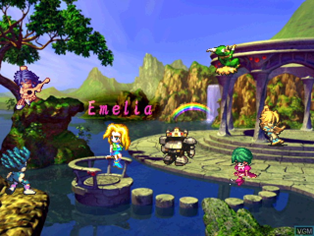 Menu screen of the game SaGa Frontier on Sony Playstation