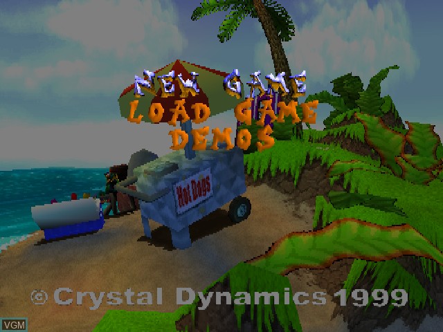 Menu screen of the game Gex - Deep Cover Gecko on Sony Playstation