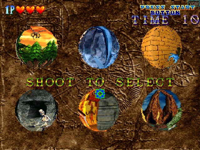 Menu screen of the game Crypt Killer on Sony Playstation