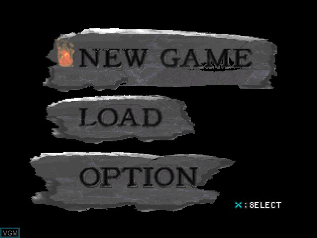 Menu screen of the game Devil's Deception on Sony Playstation
