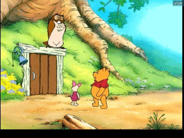 Menu screen of the game Disney Learning - Winnie the Pooh on Sony Playstation