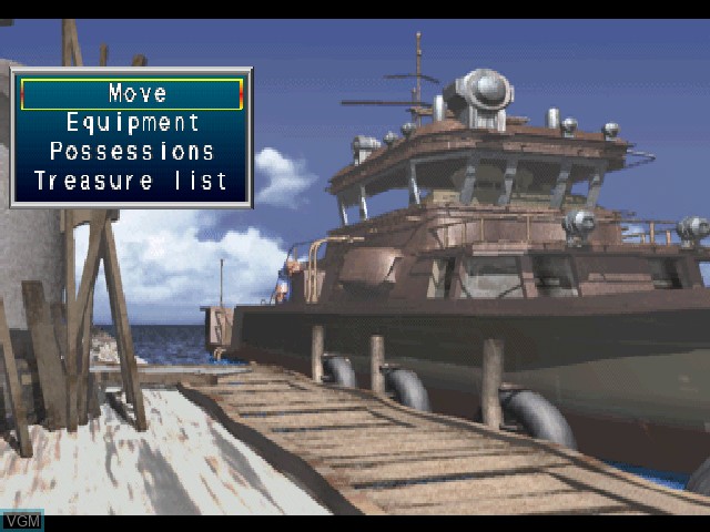 Menu screen of the game Diver's Dream on Sony Playstation