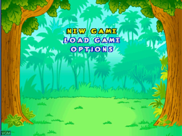 Menu screen of the game Dora the Explorer - Barnyard Buddies on Sony Playstation