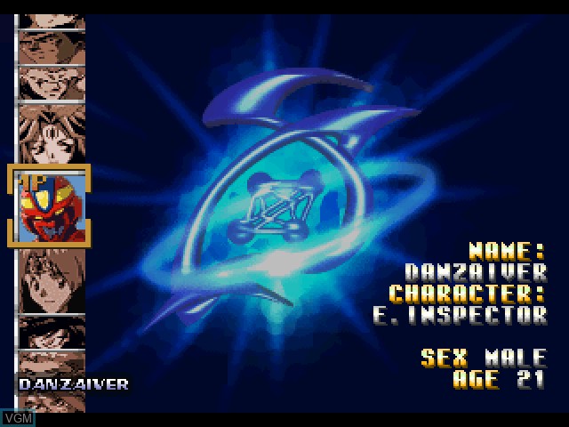 Menu screen of the game Evil Zone on Sony Playstation