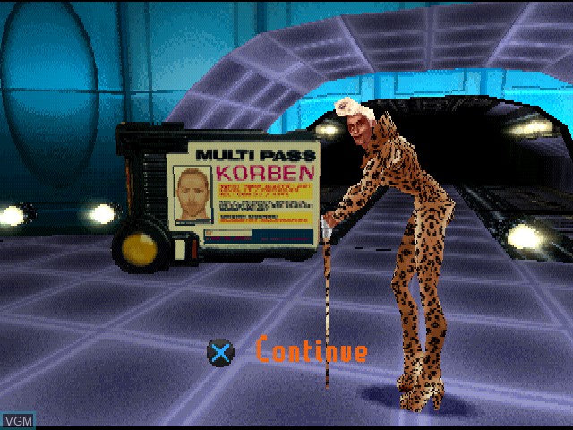 Menu screen of the game Fifth Element, The on Sony Playstation