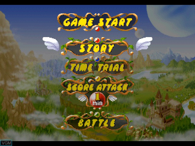 Menu screen of the game Finger Flashing on Sony Playstation