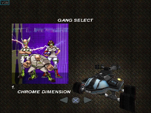 Menu screen of the game Grudge Warriors on Sony Playstation