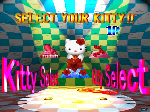 Menu screen of the game Hello Kitty's Cube Frenzy on Sony Playstation
