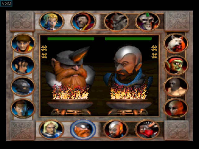 Menu screen of the game Advanced Dungeons & Dragons - Iron & Blood - Warriors of Ravenloft on Sony Playstation