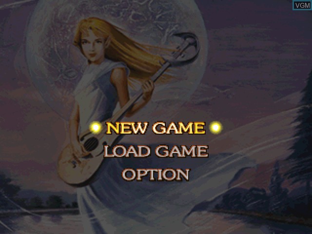 Menu screen of the game Lunatic Dawn Odyssey on Sony Playstation