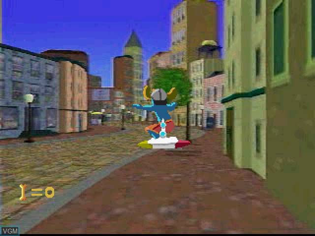 Menu screen of the game A Mars Moose Adventure - Cosmic Quest 1 - City Sights on Sony Playstation