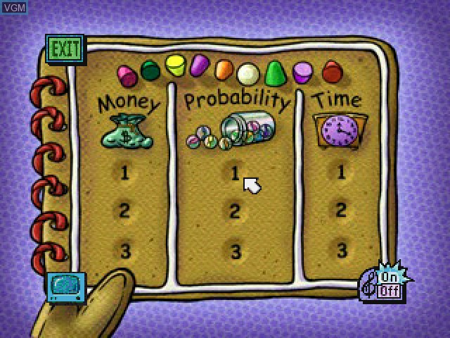 Menu screen of the game Math Gallery 2 - Collection 2 on Sony Playstation